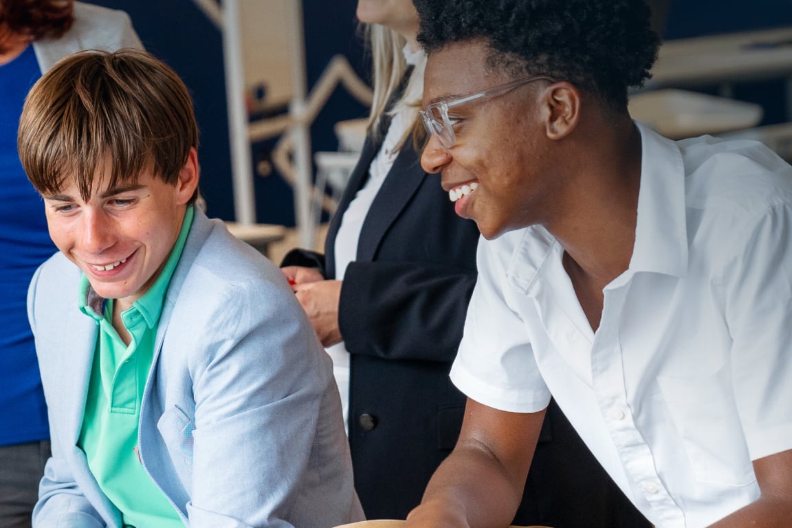 STJ Academy students socializing STJ Academy students socializing